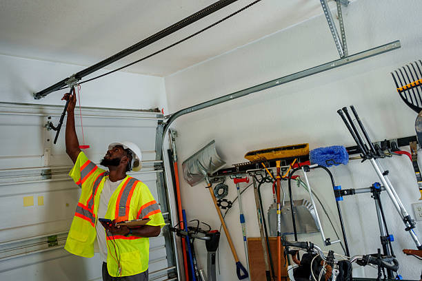 Professional Garage Door Maintenance technician working in Palm Springs, CA